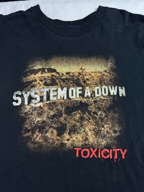 System of a Down Toxicity Black Band T-Shirt - Men's Size 2XL